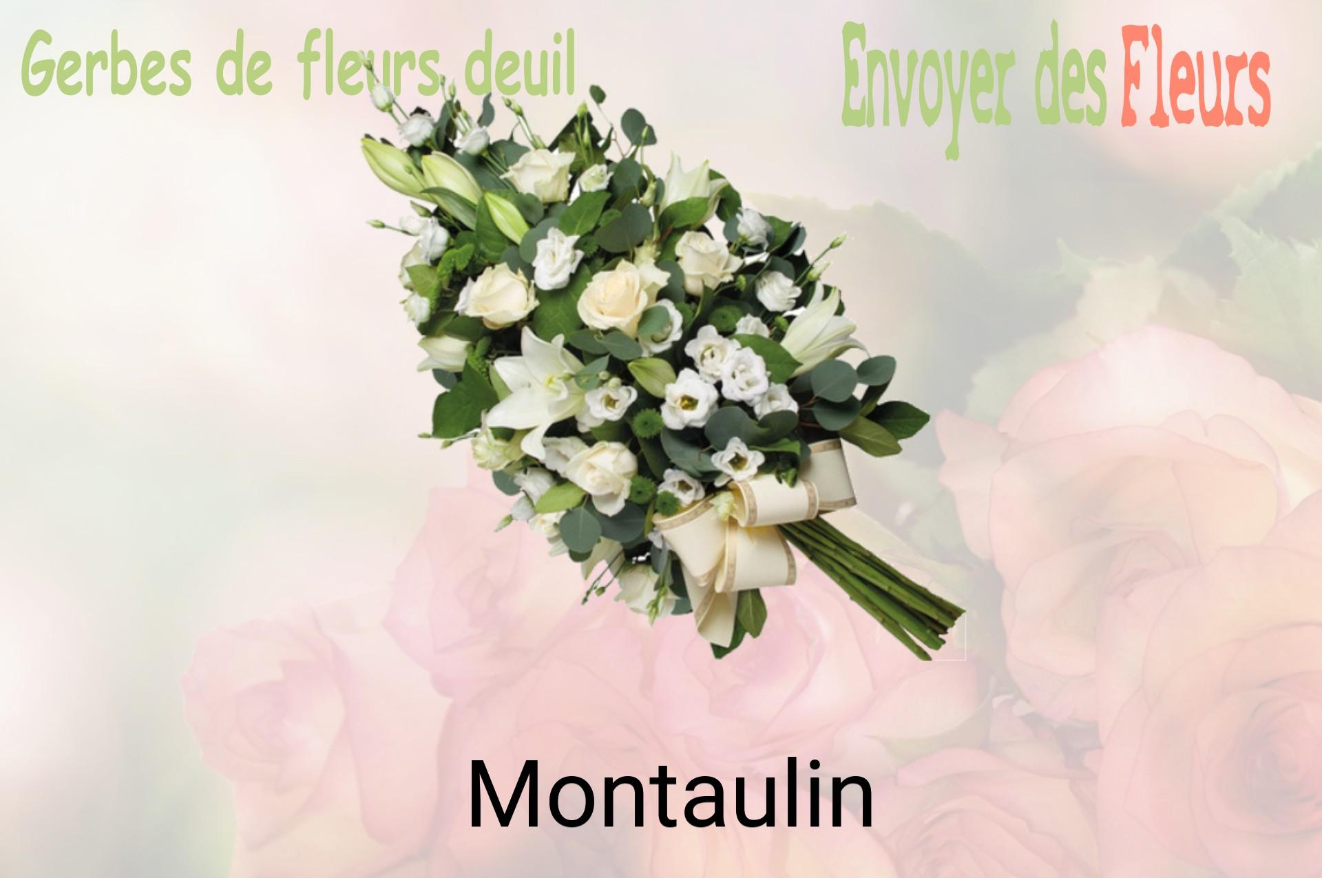 Gerbe de fleurs de deuil livrée à Montaulin